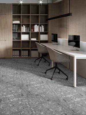 Matētas flīzes TERRAZZO CEPPO GREY SATIN, 60x60 cm, TS